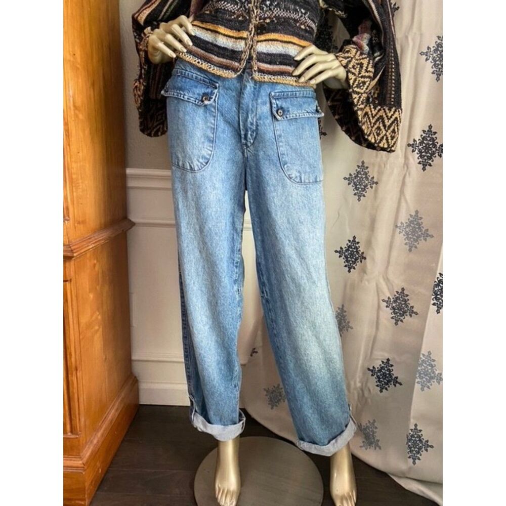 EUC We The Free People Rolled Cuff Relaxed Trouser Jeans 28